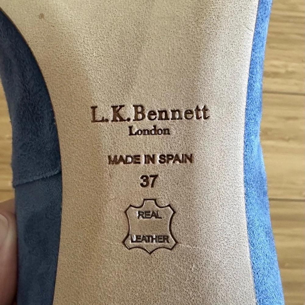 LK Bennett Classic Fern Suede Pointed Toe Courts, size UK 37 - Picture 6 of 7